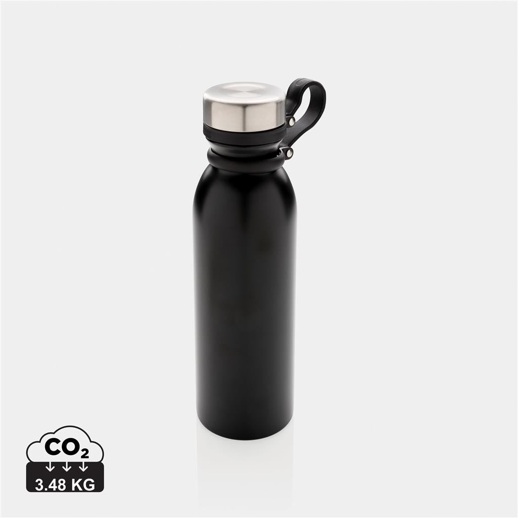 Copper vacuum insulated bottle with carry loop - illuminated