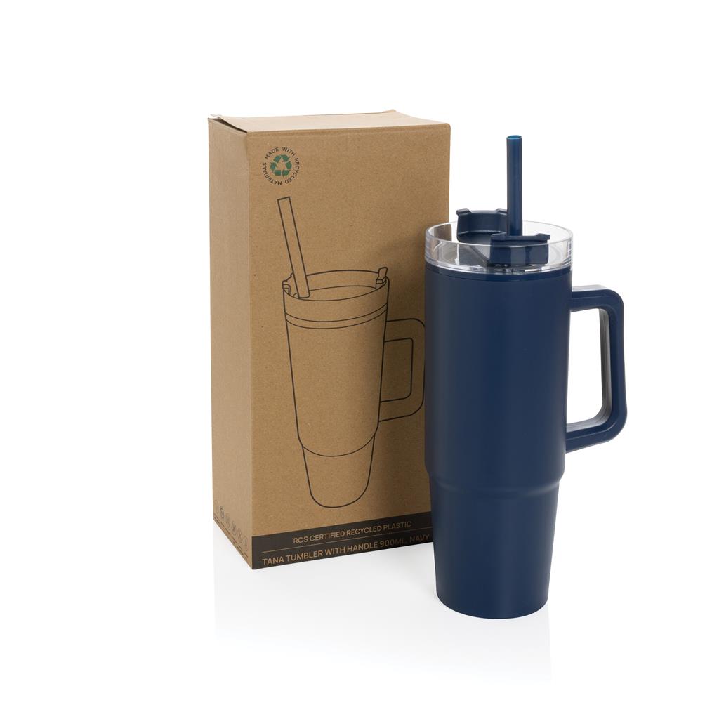 Tana RCS recycled plastic tumbler with handle 900ml - illuminated