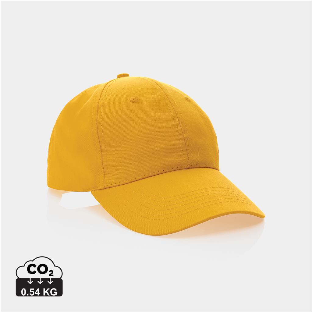 Impact 6 panel 190gr Recycled cotton cap with AWARE™ tracer - illuminated