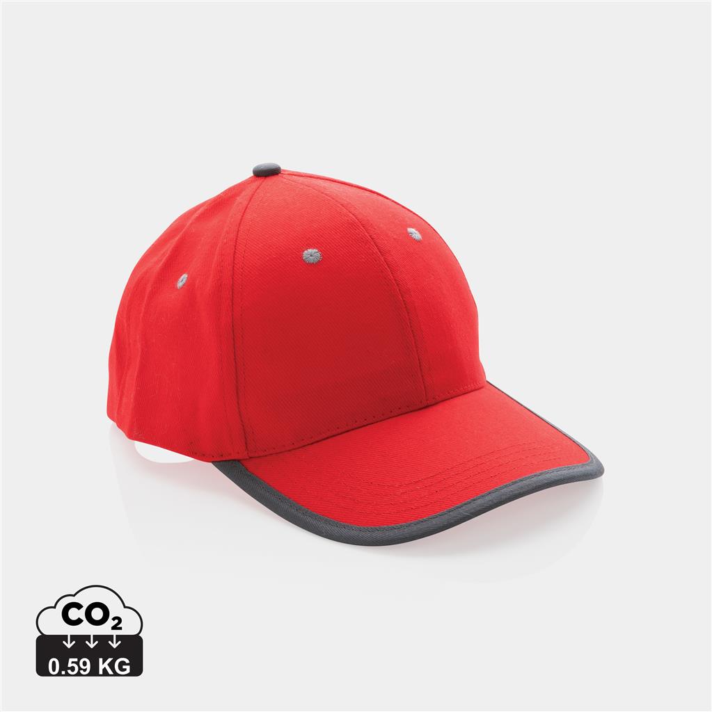 Impact AWARE™ Brushed rcotton 6 panel contrast cap 280gr - illuminated