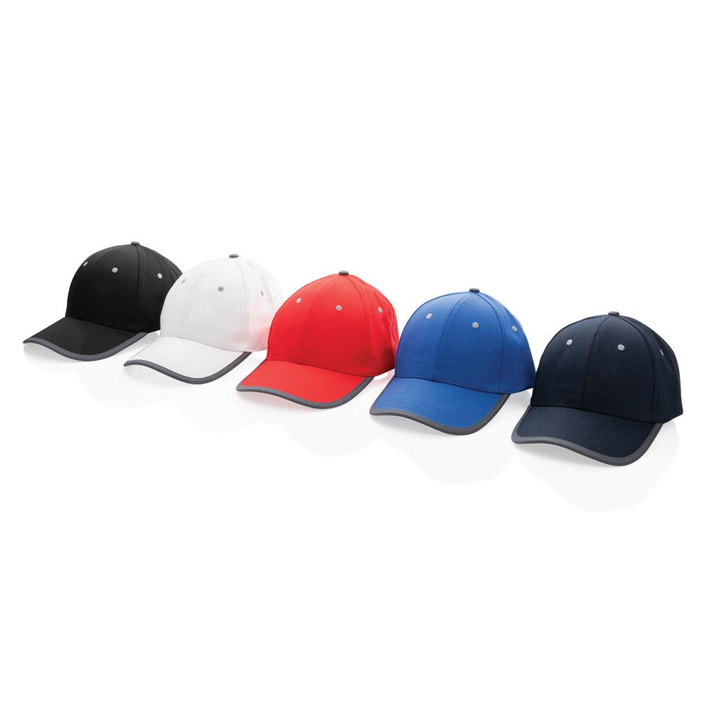 Impact AWARE™ Brushed rcotton 6 panel contrast cap 280gr - illuminated