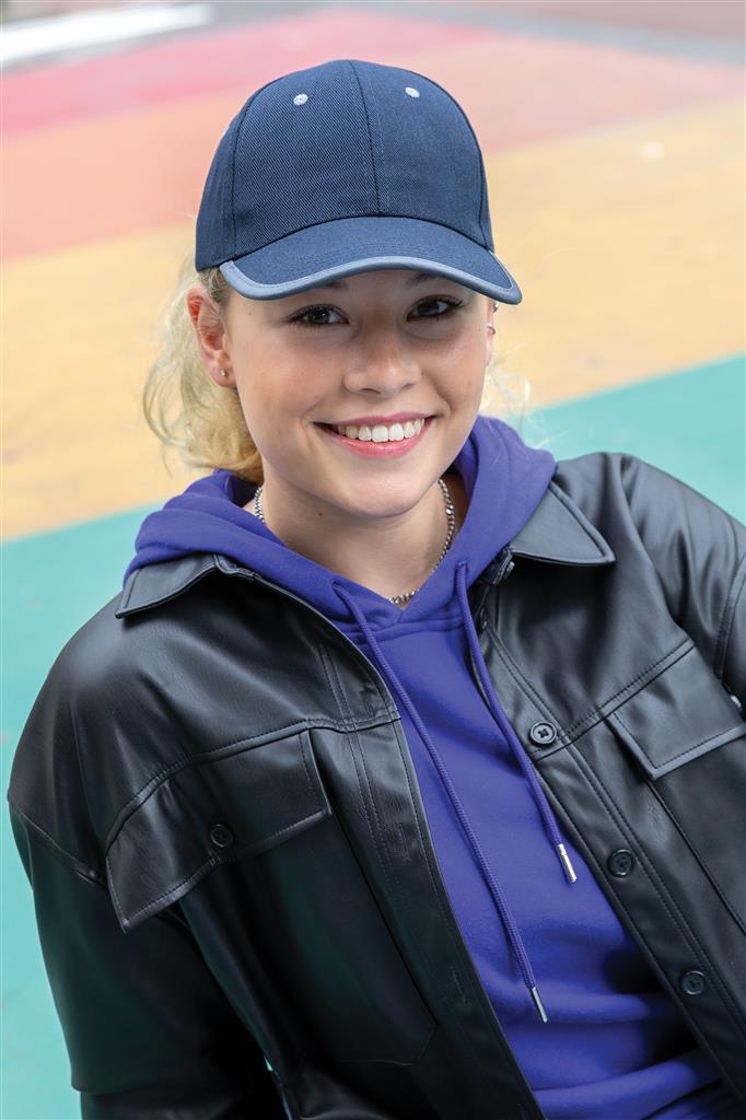 Impact AWARE™ Brushed rcotton 6 panel contrast cap 280gr - illuminated