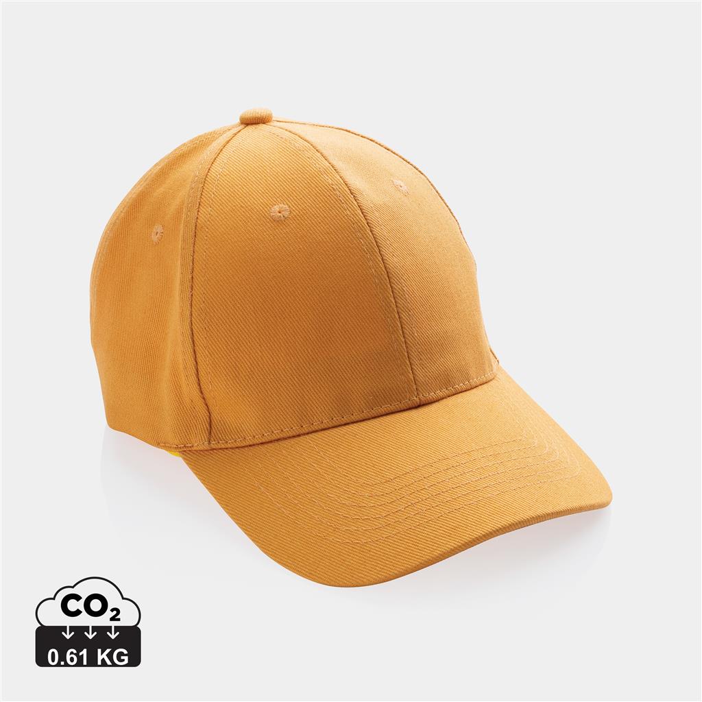 Impact 6 panel 280gr Recycled cotton cap with AWARE™ tracer - illuminated