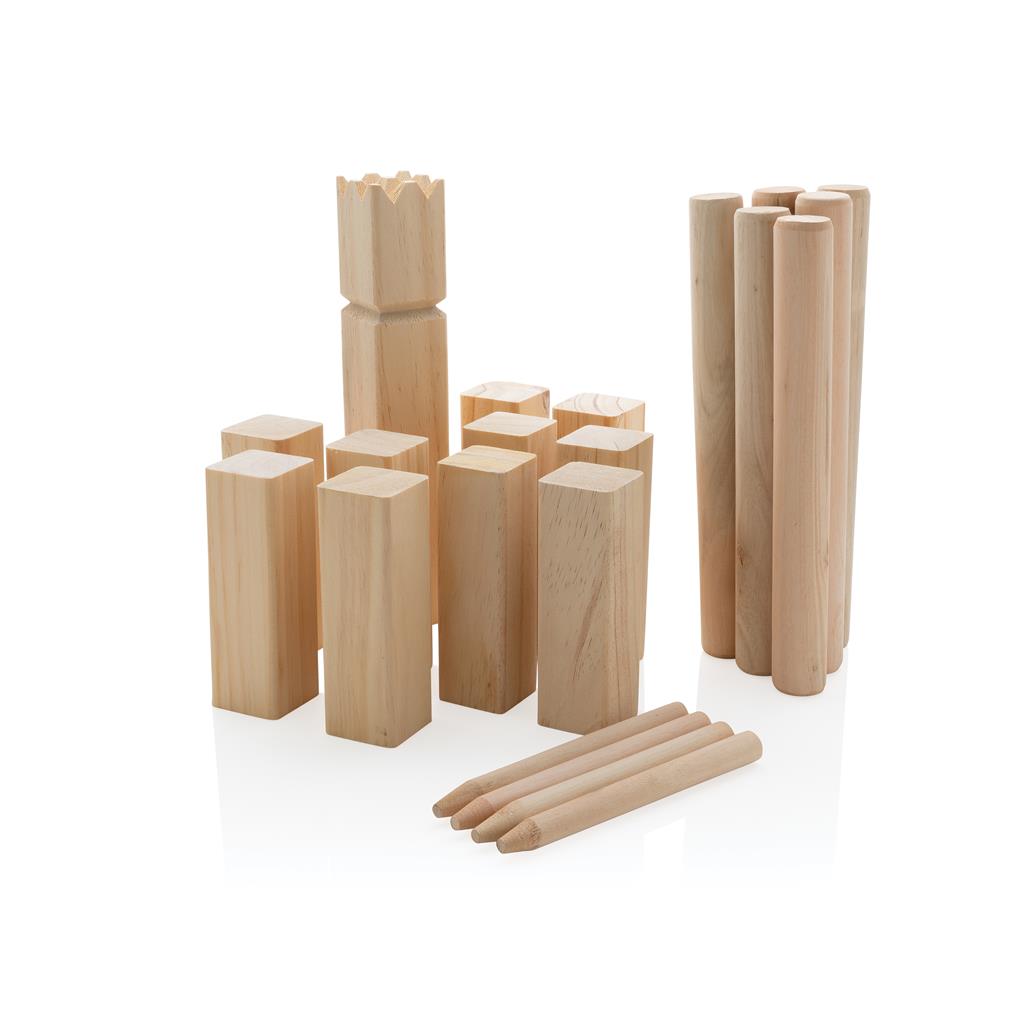 Wooden kubb set - illuminated