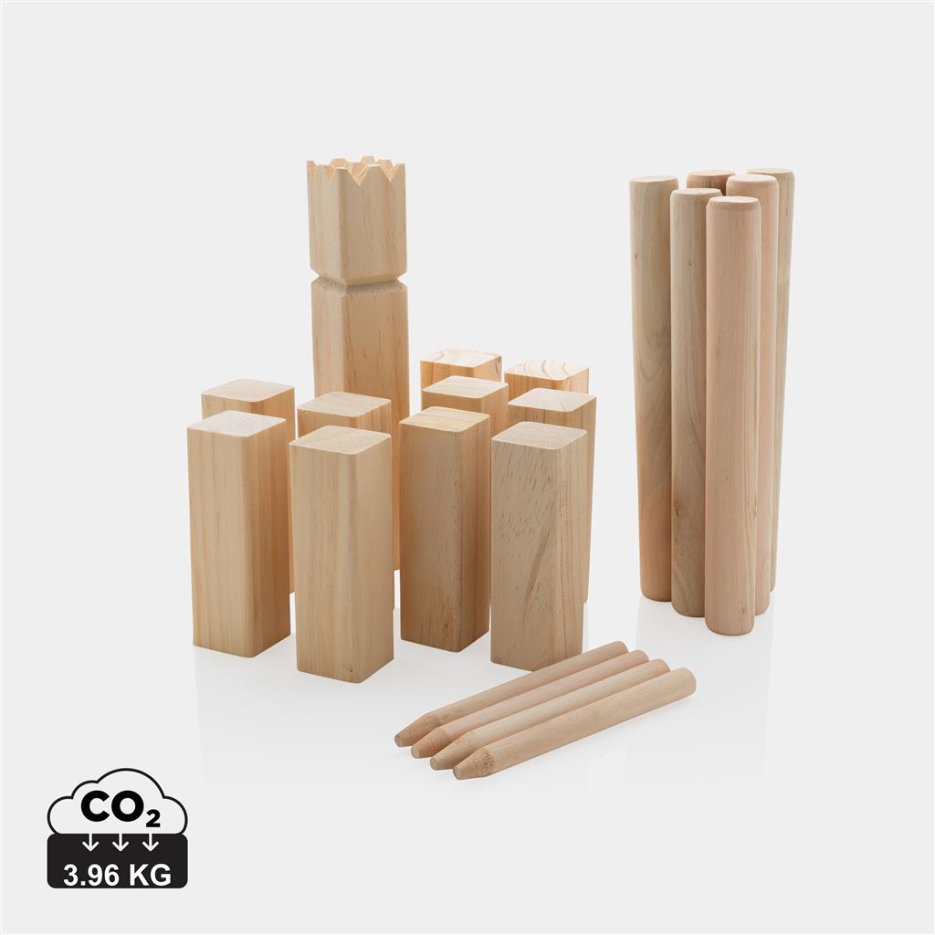 Wooden kubb set - illuminated