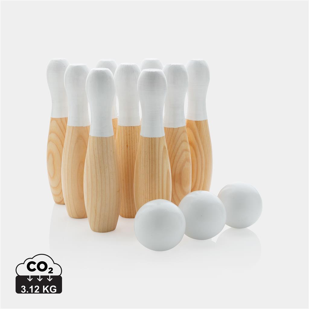 Wooden skittles set - illuminated