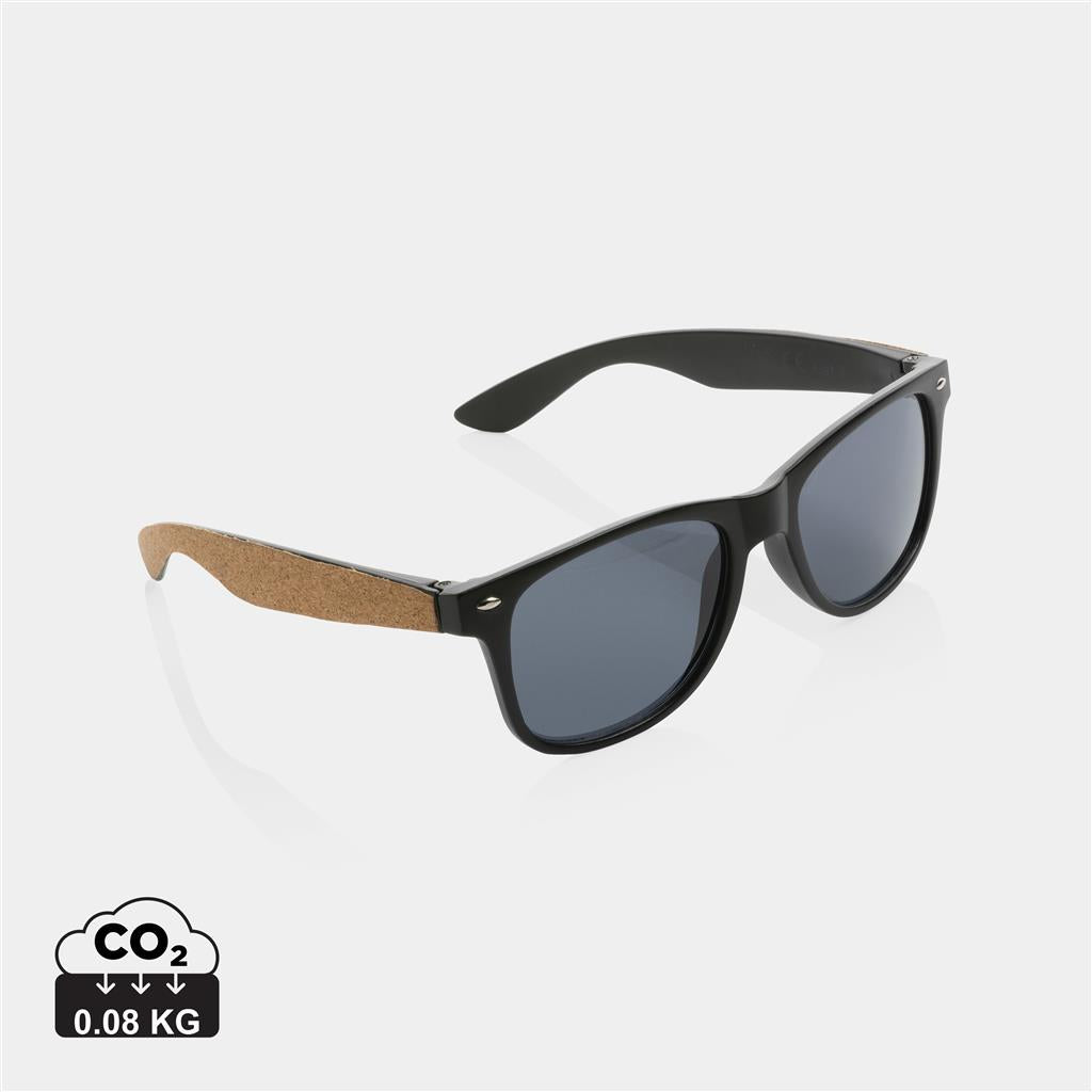 GRS recycled PC plastic sunglasses with cork - illuminated