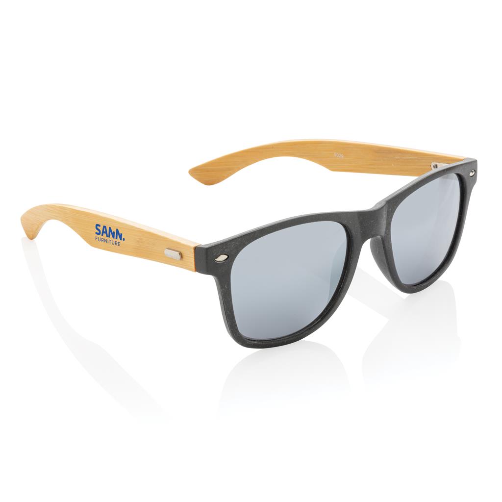 Wheat straw and bamboo sunglasses - illuminated