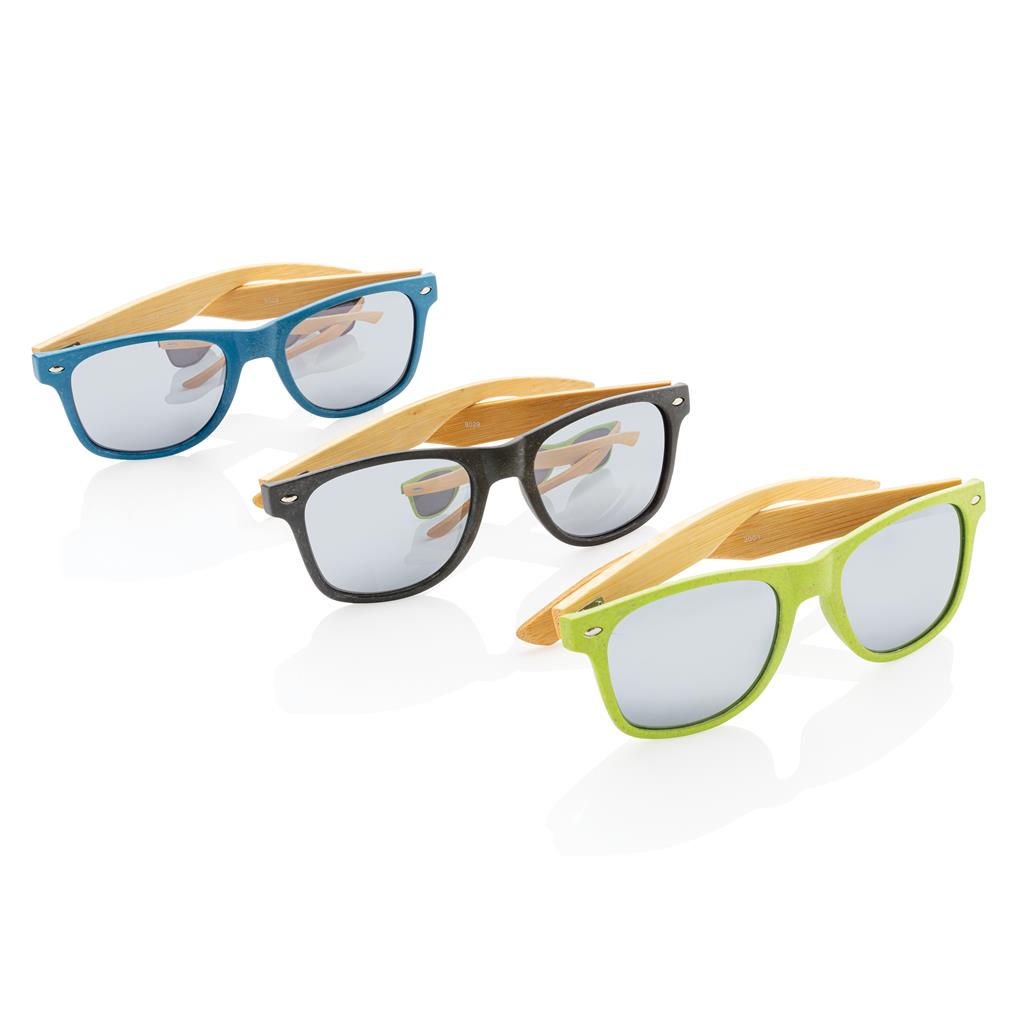 Wheat straw and bamboo sunglasses - illuminated
