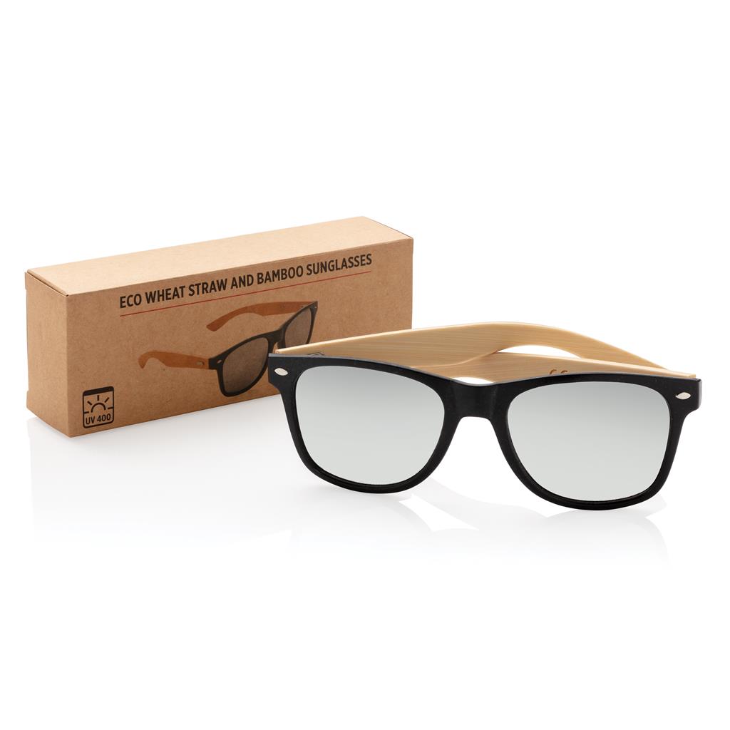 Wheat straw and bamboo sunglasses - illuminated