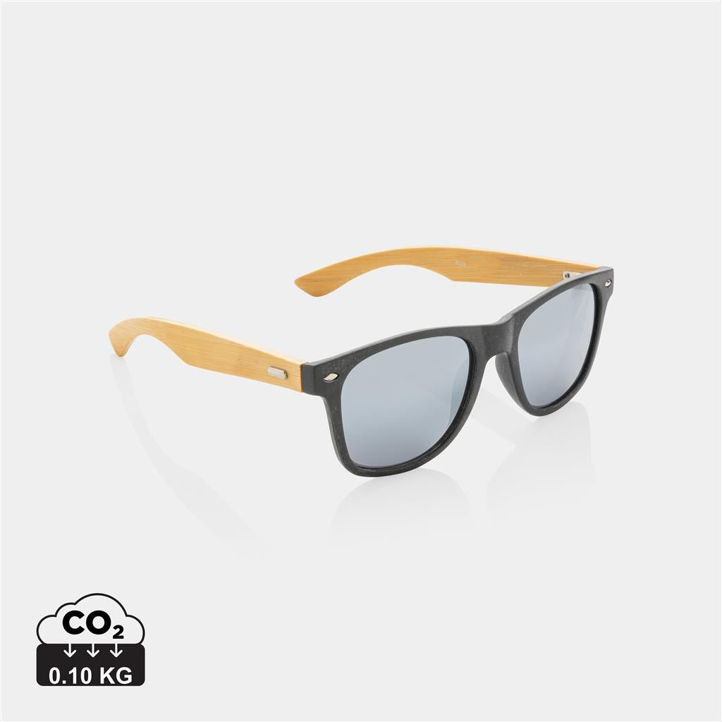 Wheat straw and bamboo sunglasses - illuminated