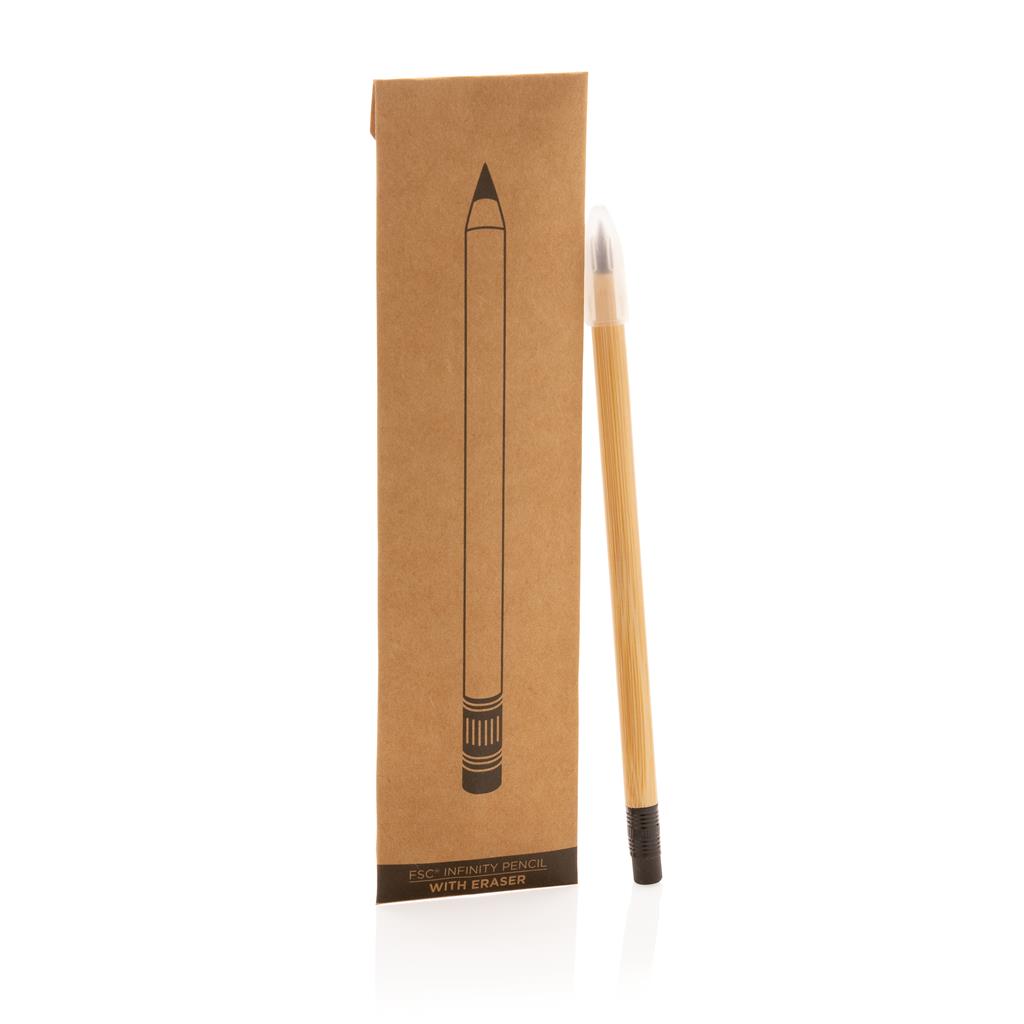 Bamboo infinity pencil with eraser - illuminated