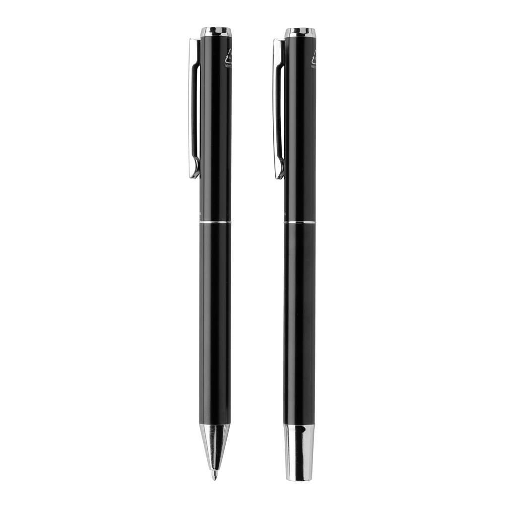 Swiss Peak Cedar RCS certified recycled aluminum pen set - illuminated
