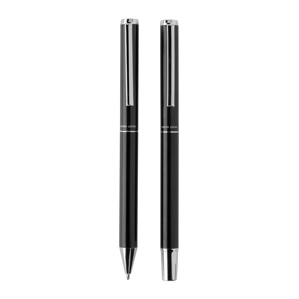 Swiss Peak Cedar RCS certified recycled aluminum pen set - illuminated