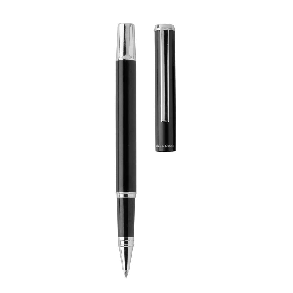 Swiss Peak Cedar RCS certified recycled aluminum pen set - illuminated