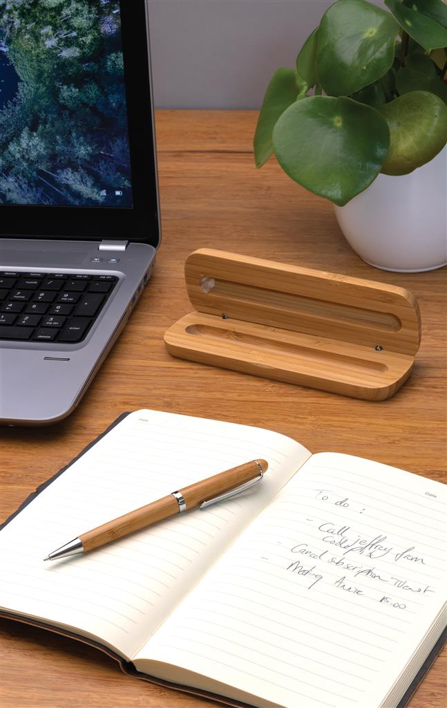Bamboo pen in box - illuminated