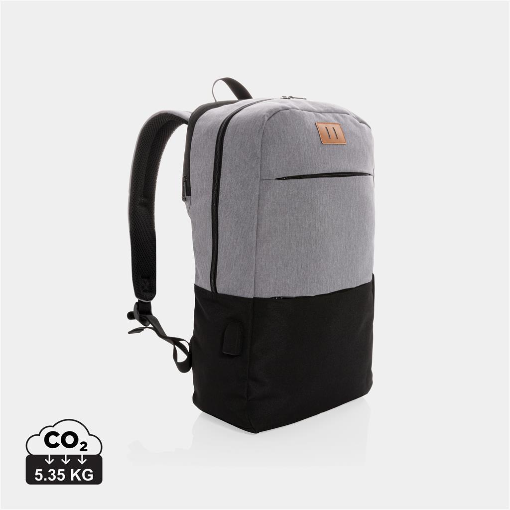 Modern 15.6" USB & RFID laptop backpack PVC free - illuminated