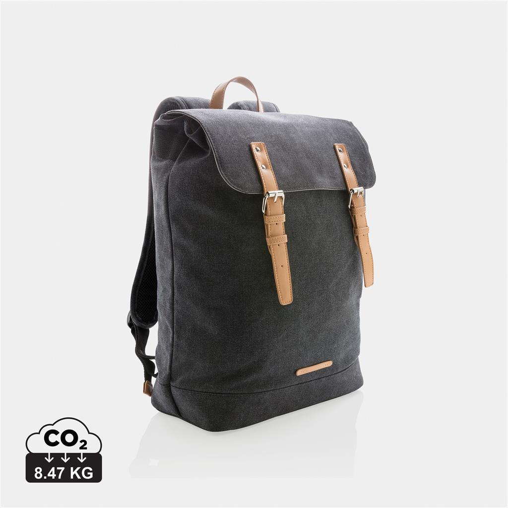 Canvas laptop backpack PVC free - illuminated