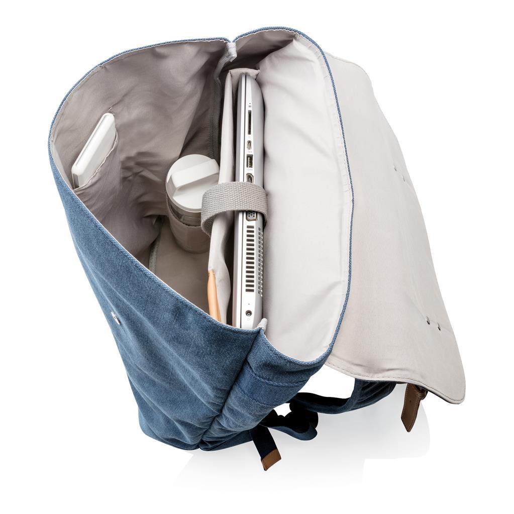 Canvas laptop backpack PVC free - illuminated