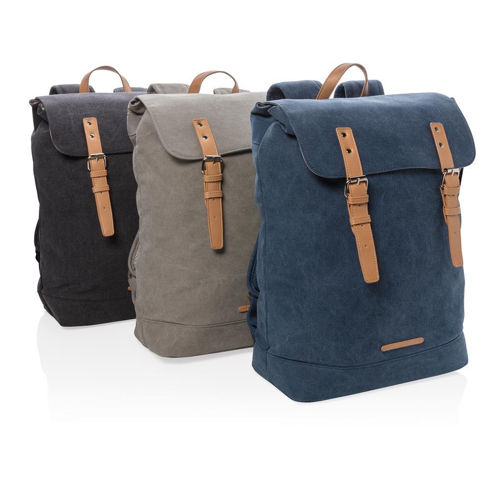 Canvas laptop backpack PVC free - illuminated