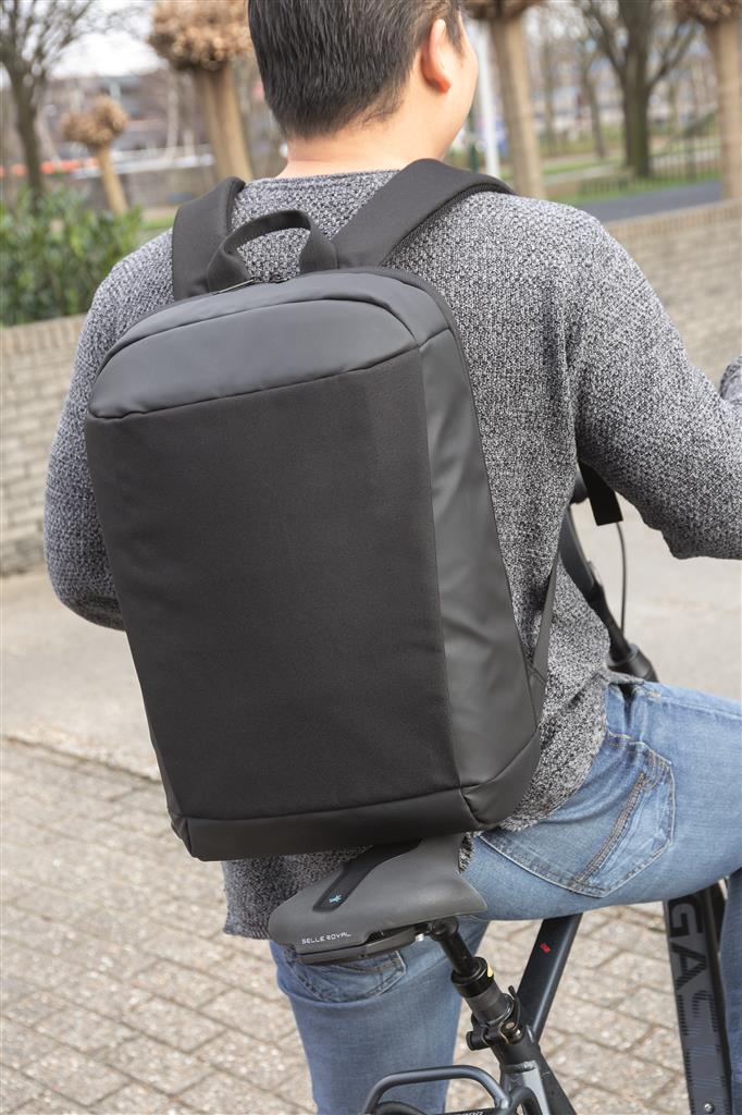 Madrid anti-theft RFID USB laptop backpack PVC free - illuminated