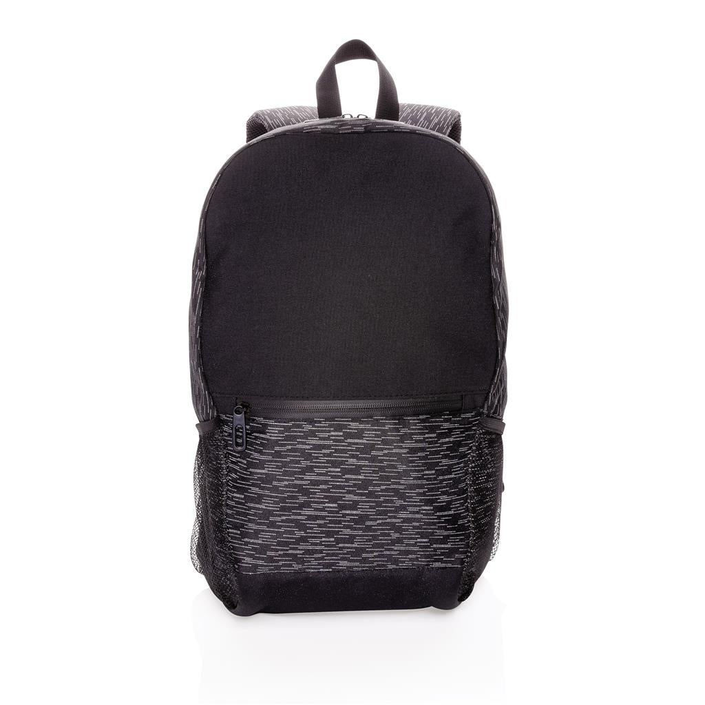 AWARE™ RPET Reflective laptop backpack - illuminated