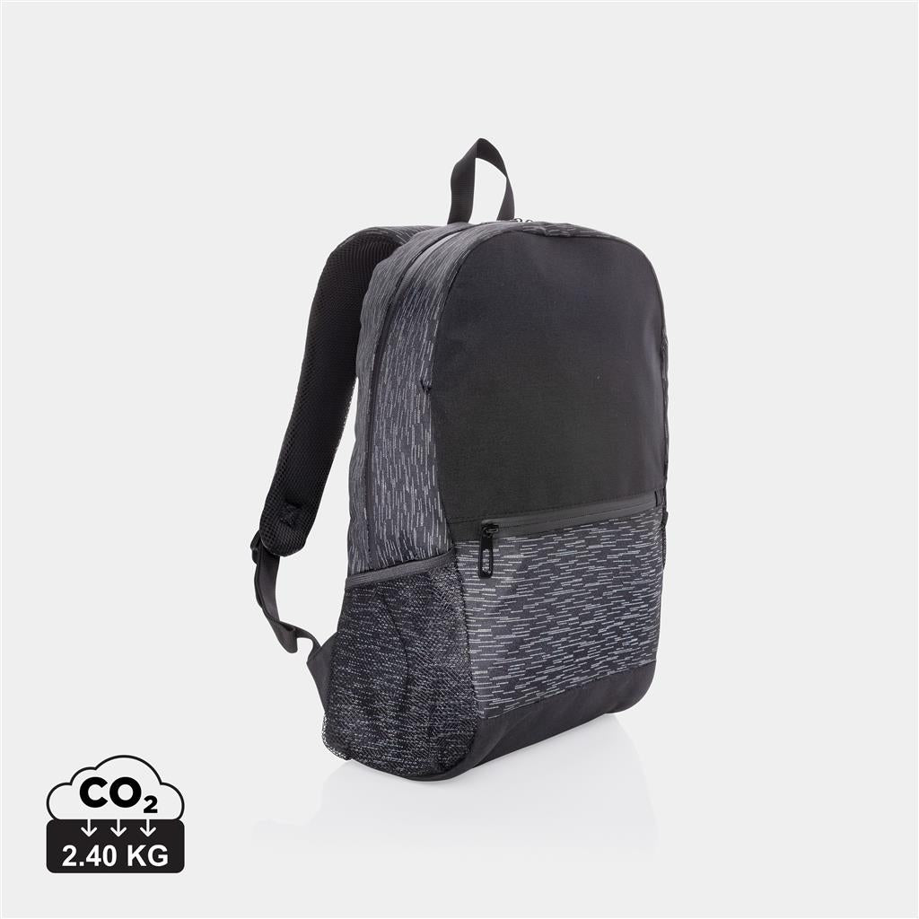AWARE™ RPET Reflective laptop backpack - illuminated
