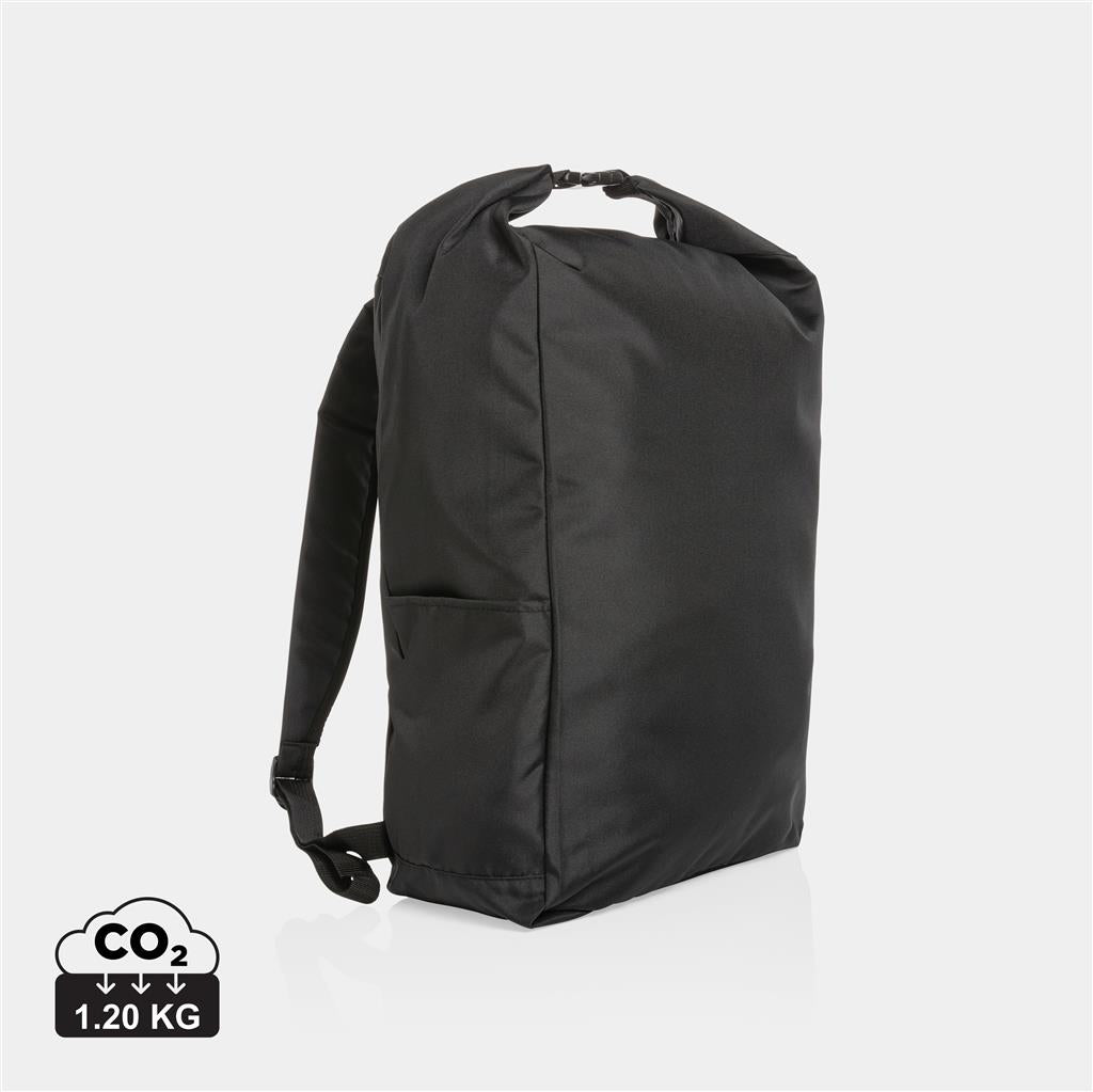 Impact AWARE™ RPET lightweight rolltop backpack - illuminated