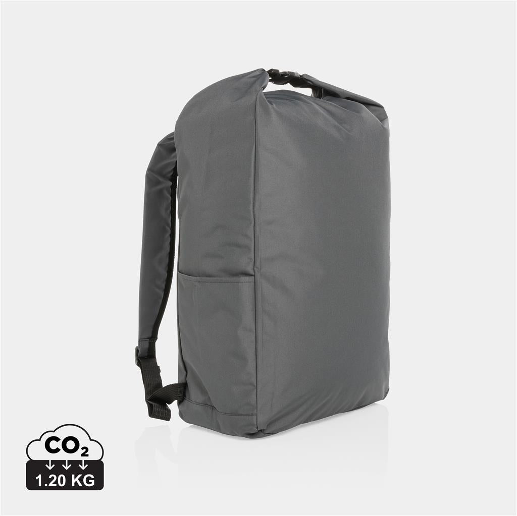 Impact AWARE™ RPET lightweight rolltop backpack - illuminated