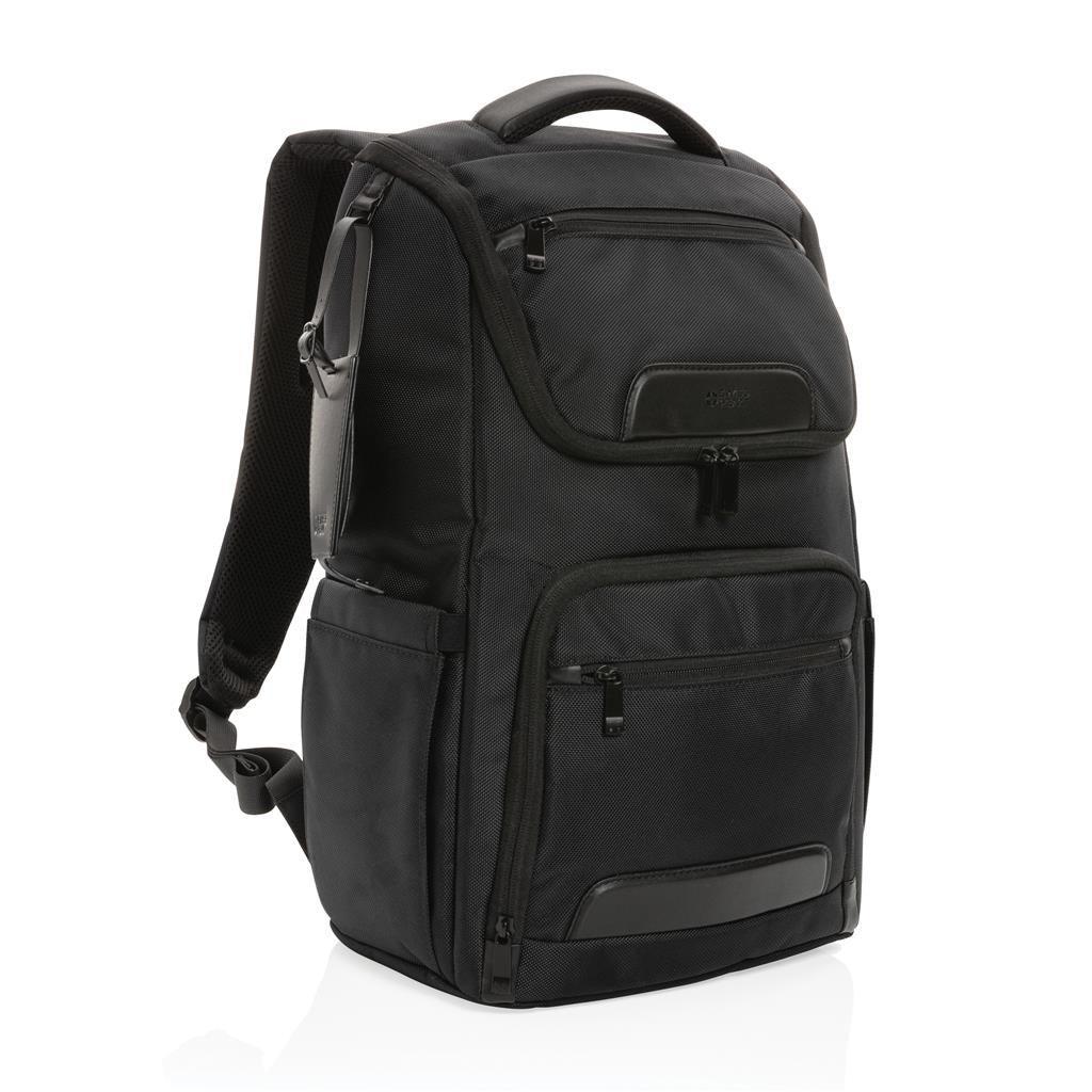 Swiss Peak AWARE™ RPET Voyager 15.6" laptop backpack - illuminated