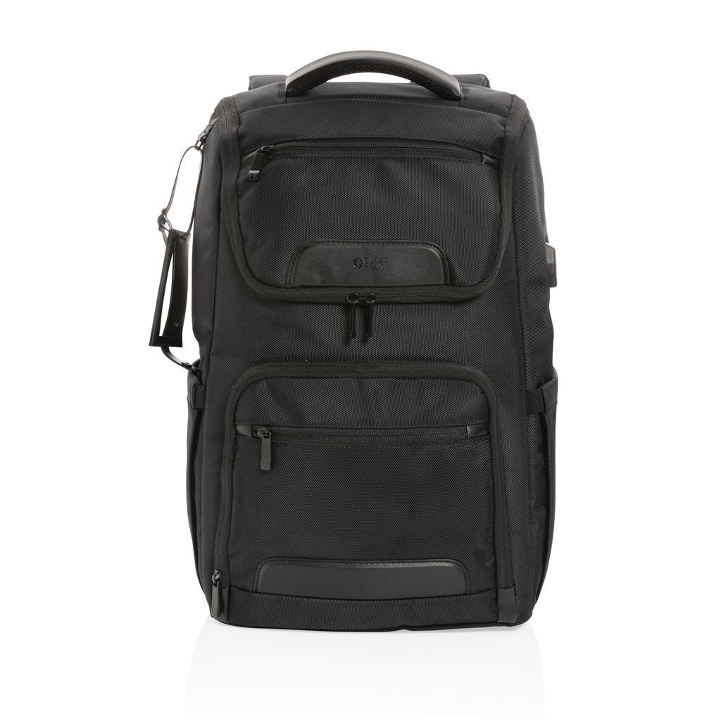 Swiss Peak AWARE™ RPET Voyager 15.6" laptop backpack - illuminated