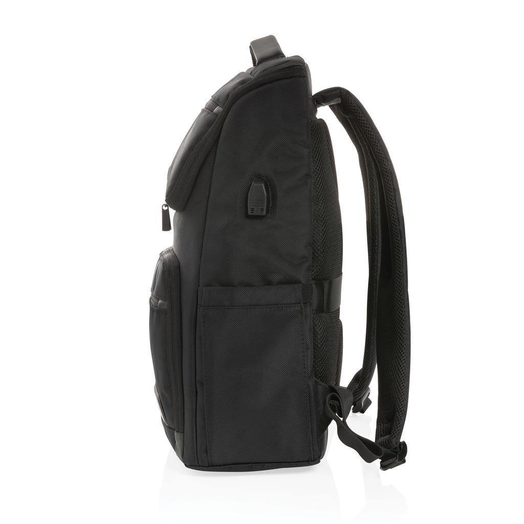 Swiss Peak AWARE™ RPET Voyager 15.6" laptop backpack - illuminated