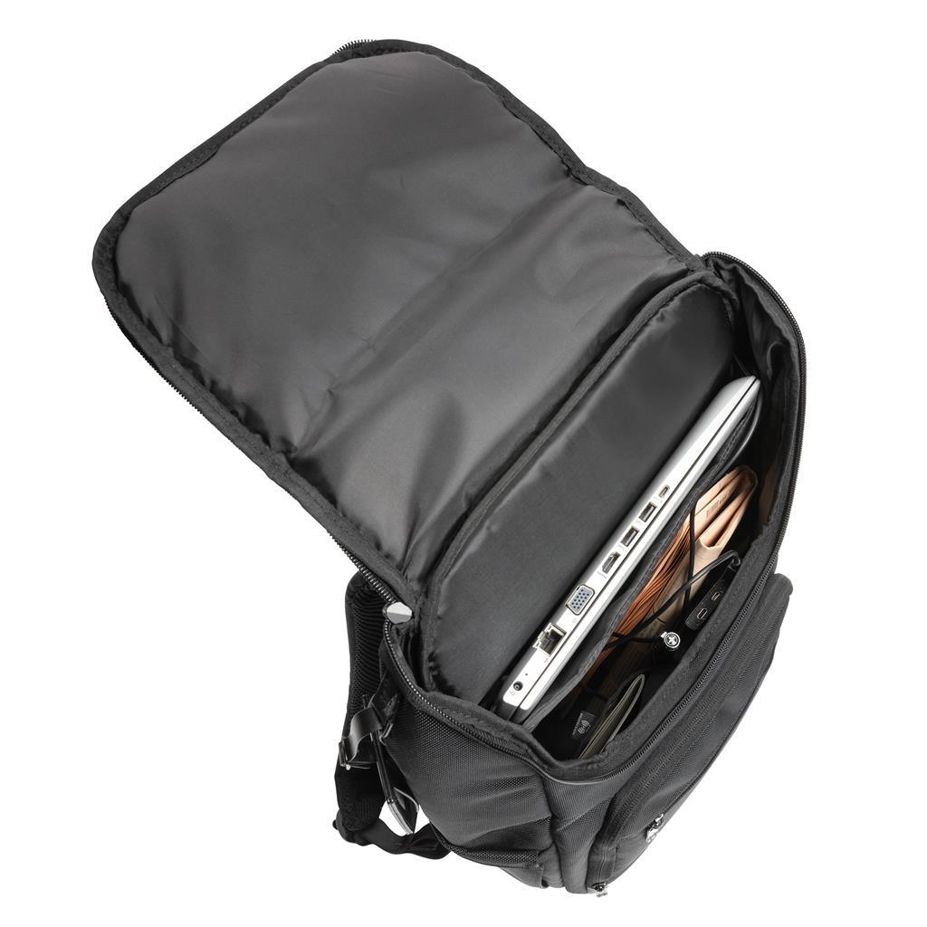 Swiss Peak AWARE™ RPET Voyager 15.6" laptop backpack - illuminated