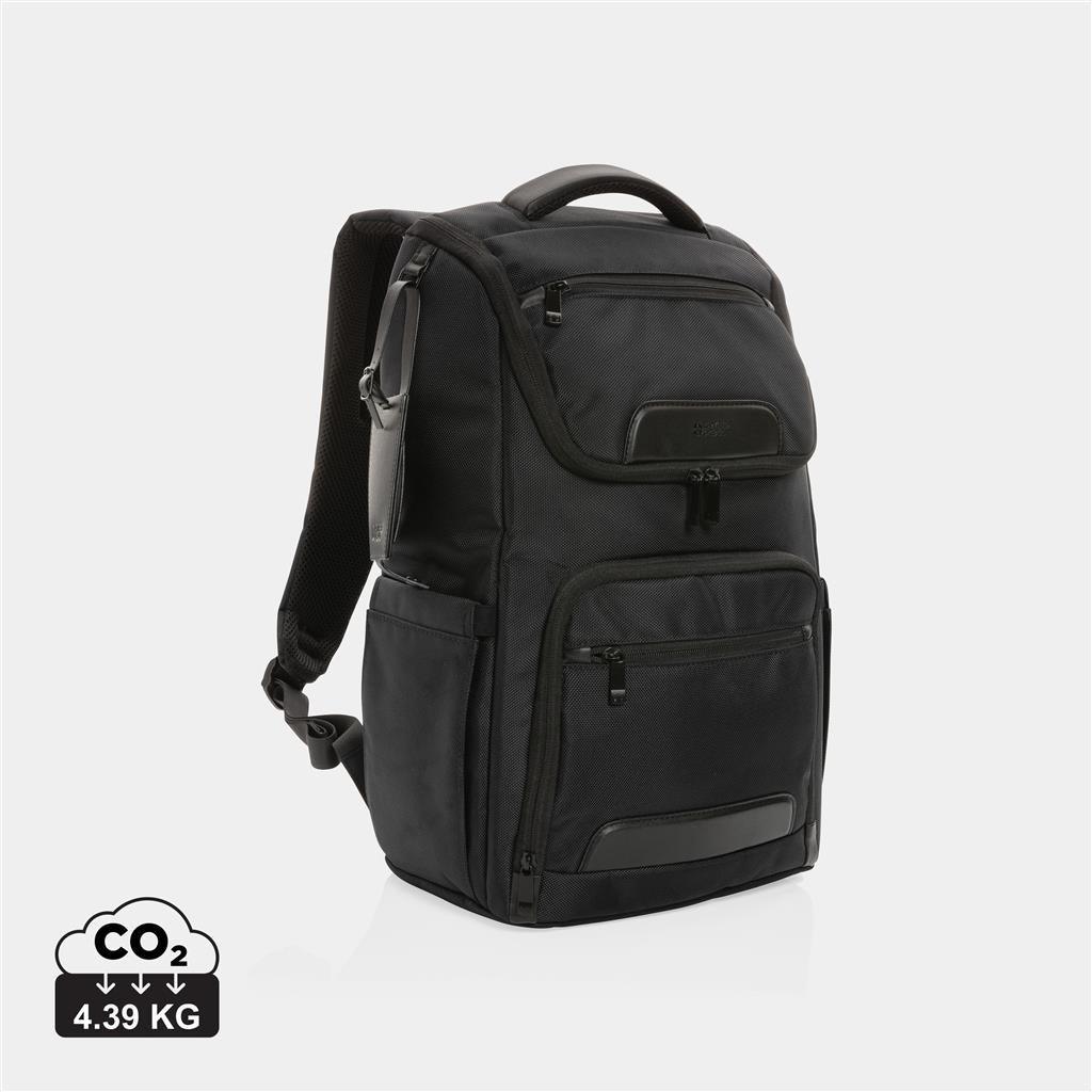 Swiss Peak AWARE™ RPET Voyager 15.6" laptop backpack - illuminated