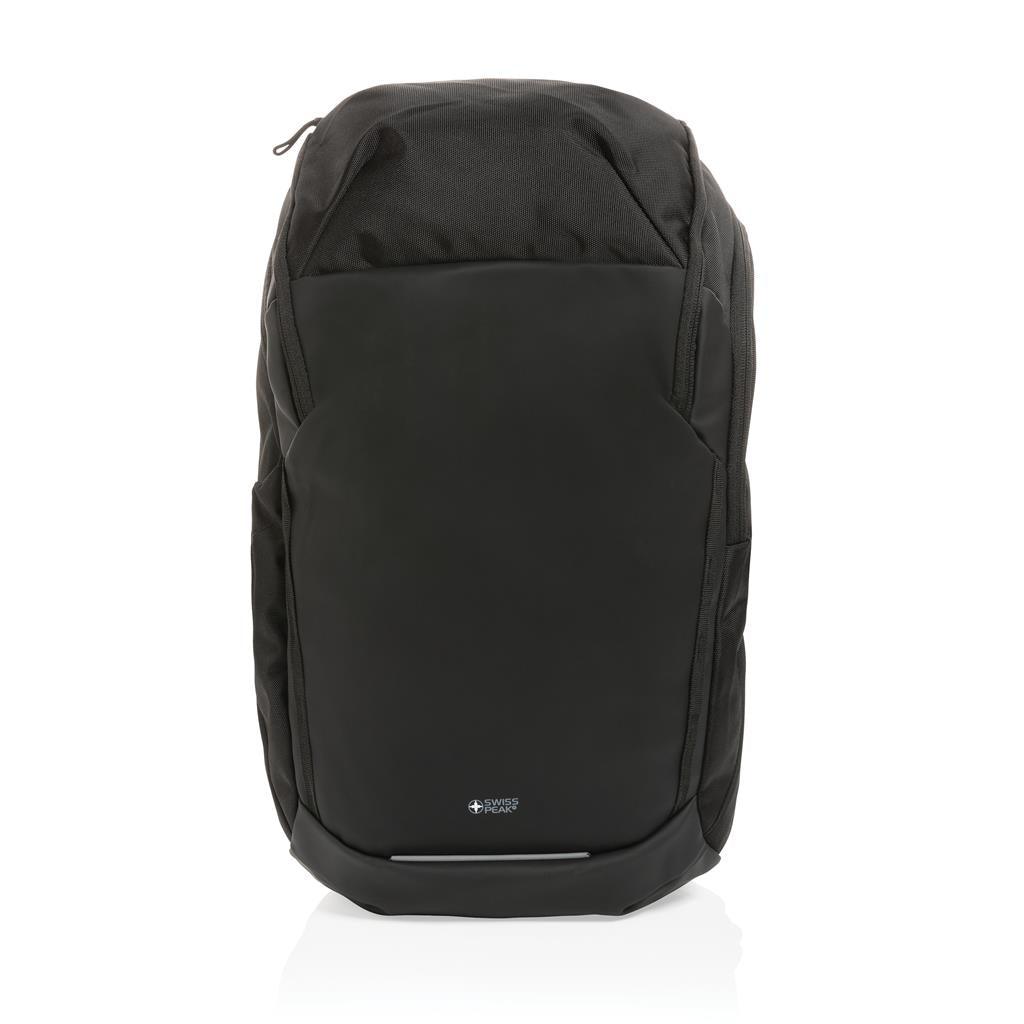 Swiss Peak AWARE™ RPET 15.6 inch business backpack - illuminated