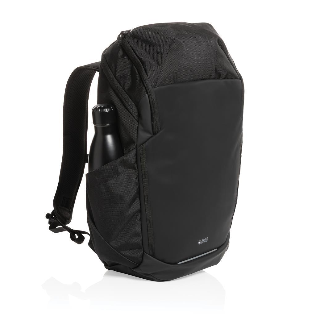 Swiss Peak AWARE™ RPET 15.6 inch business backpack - illuminated