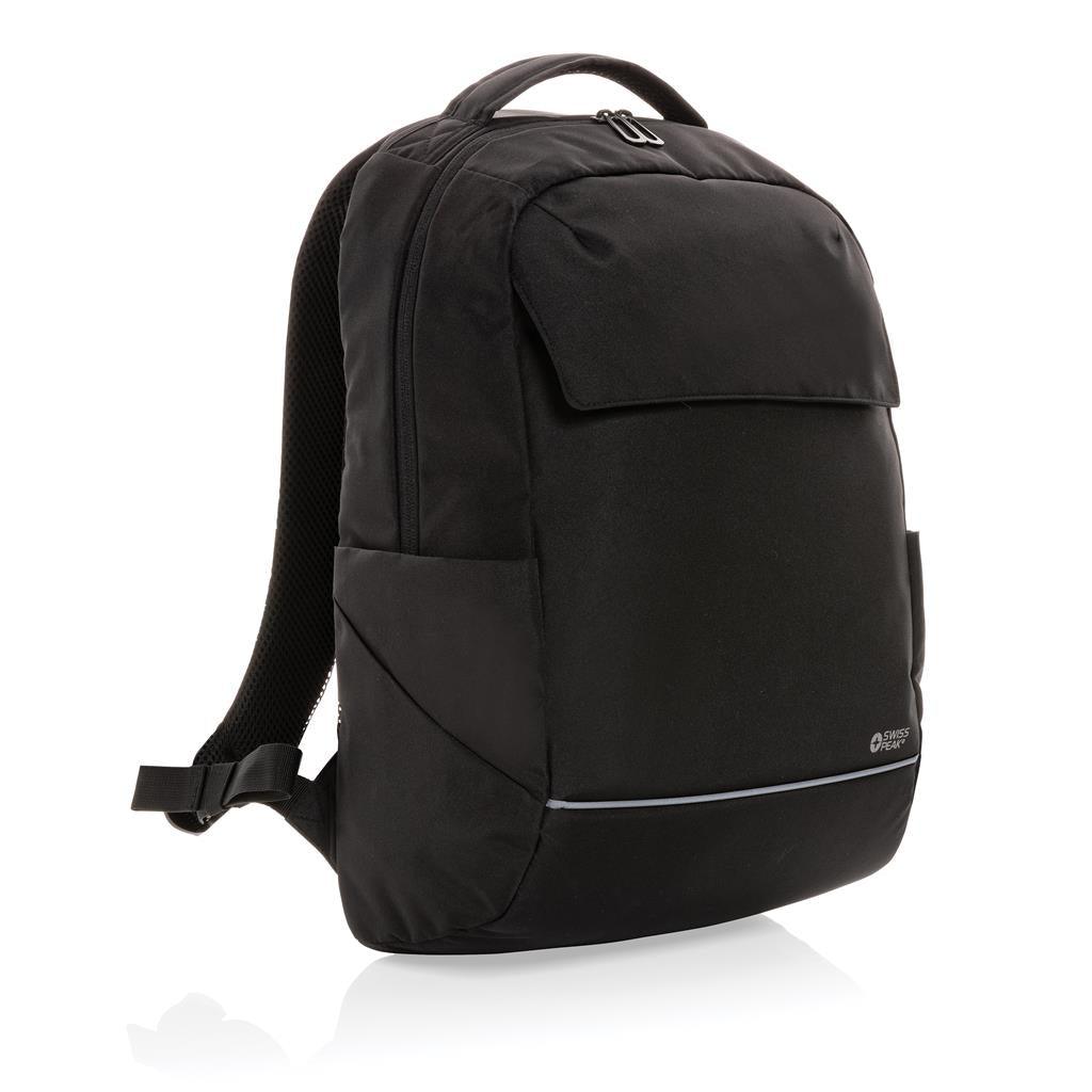 Swiss Peak Brooke AWARE™ RPET daily 15.6" laptop backpack - illuminated