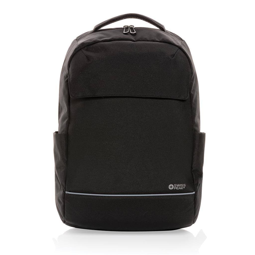 Swiss Peak Brooke AWARE™ RPET daily 15.6" laptop backpack - illuminated