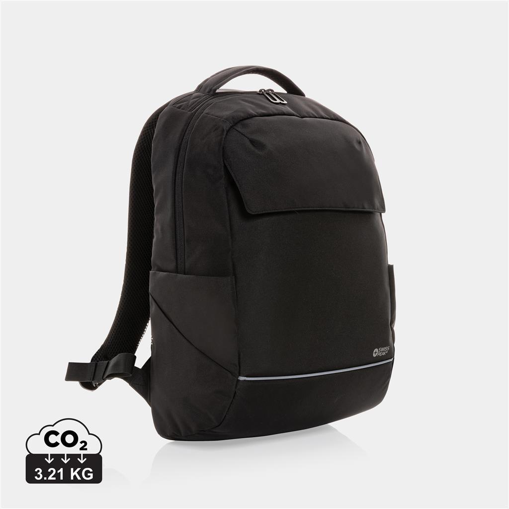 Swiss Peak Brooke AWARE™ RPET daily 15.6" laptop backpack - illuminated