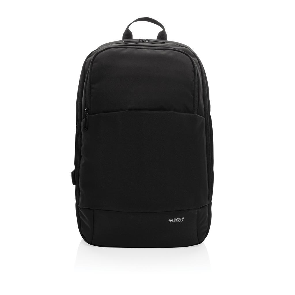 Swiss Peak AWARE™ modern 15.6" laptop backpack - illuminated