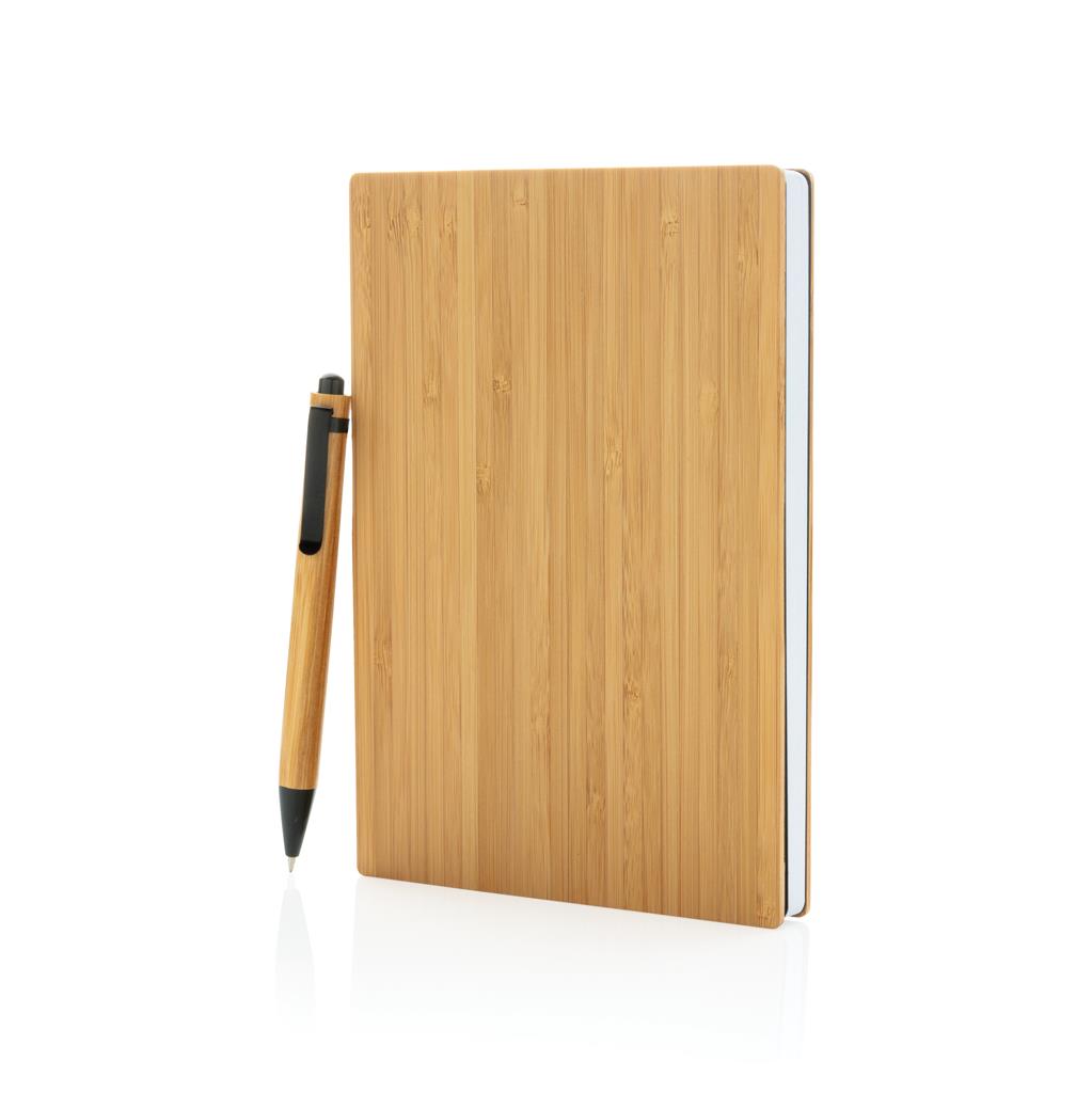 A5 Bamboo notebook & pen set - illuminated