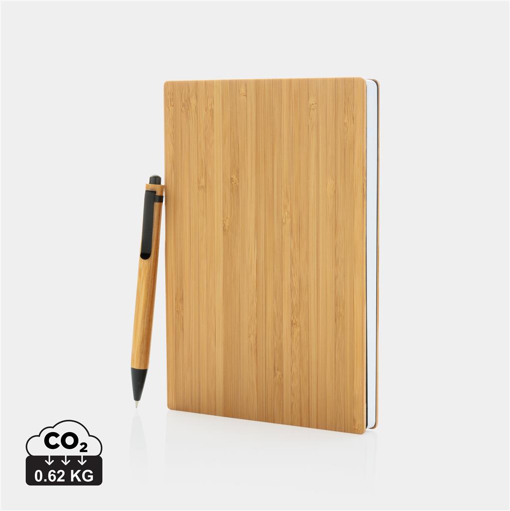 A5 Bamboo notebook & pen set - illuminated