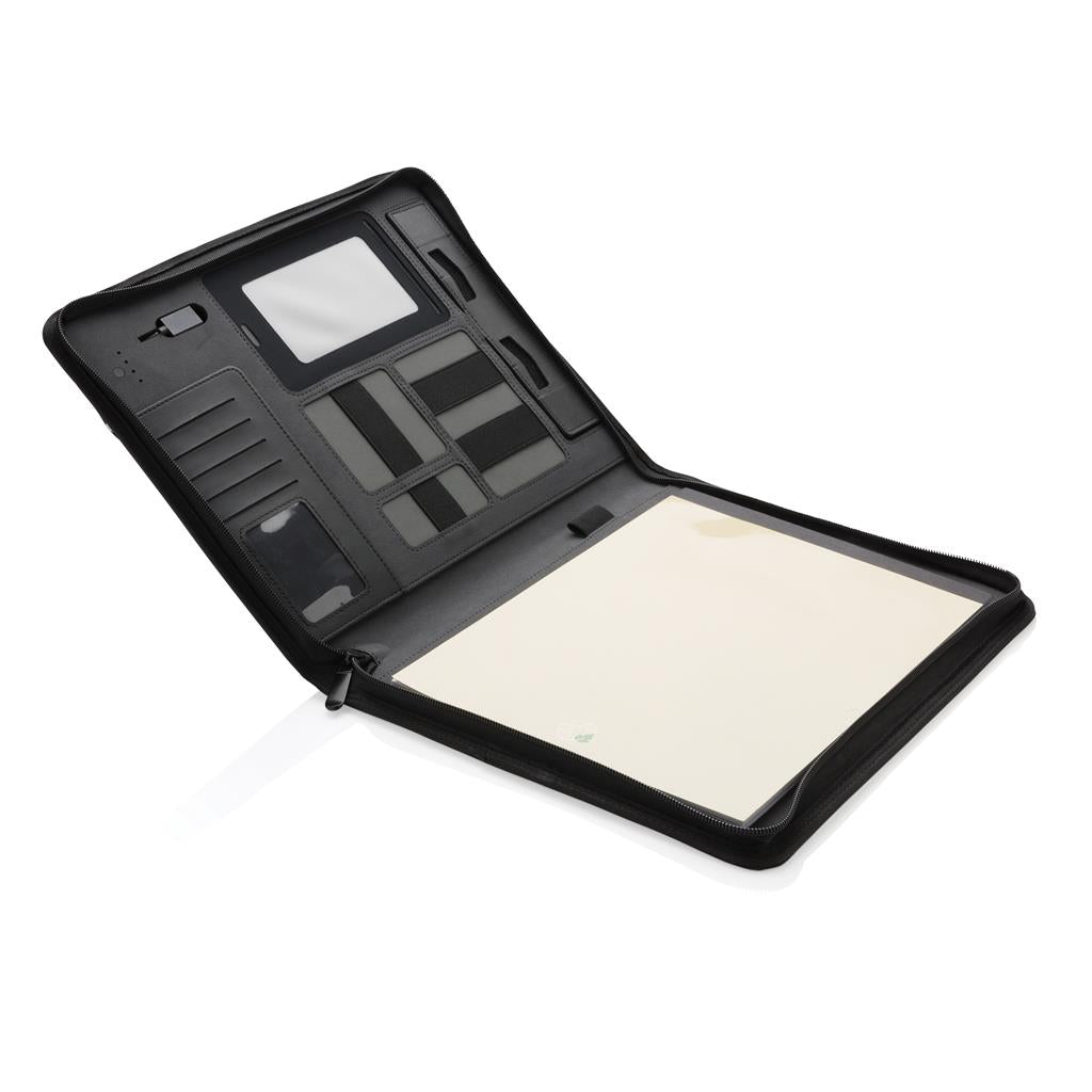 Tech portfolio with powerbank - illuminated