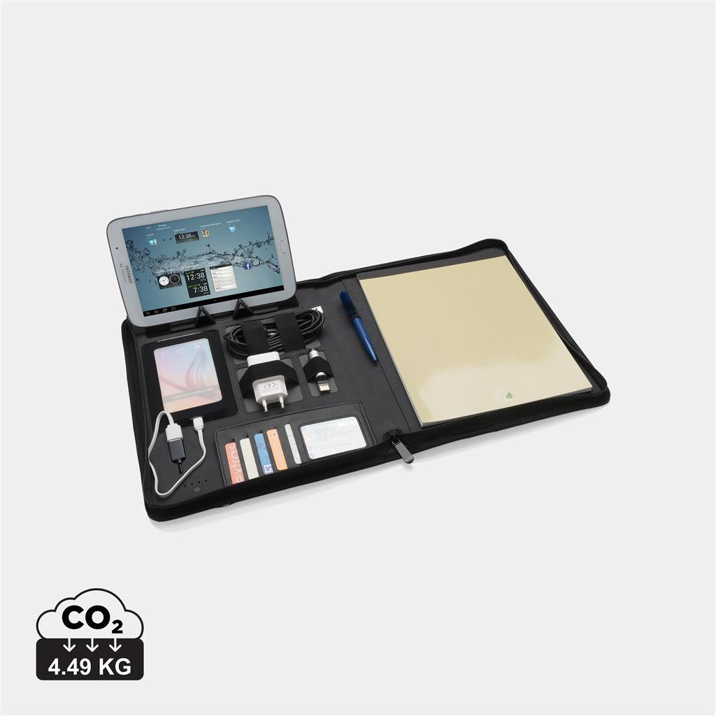 Tech portfolio with powerbank - illuminated