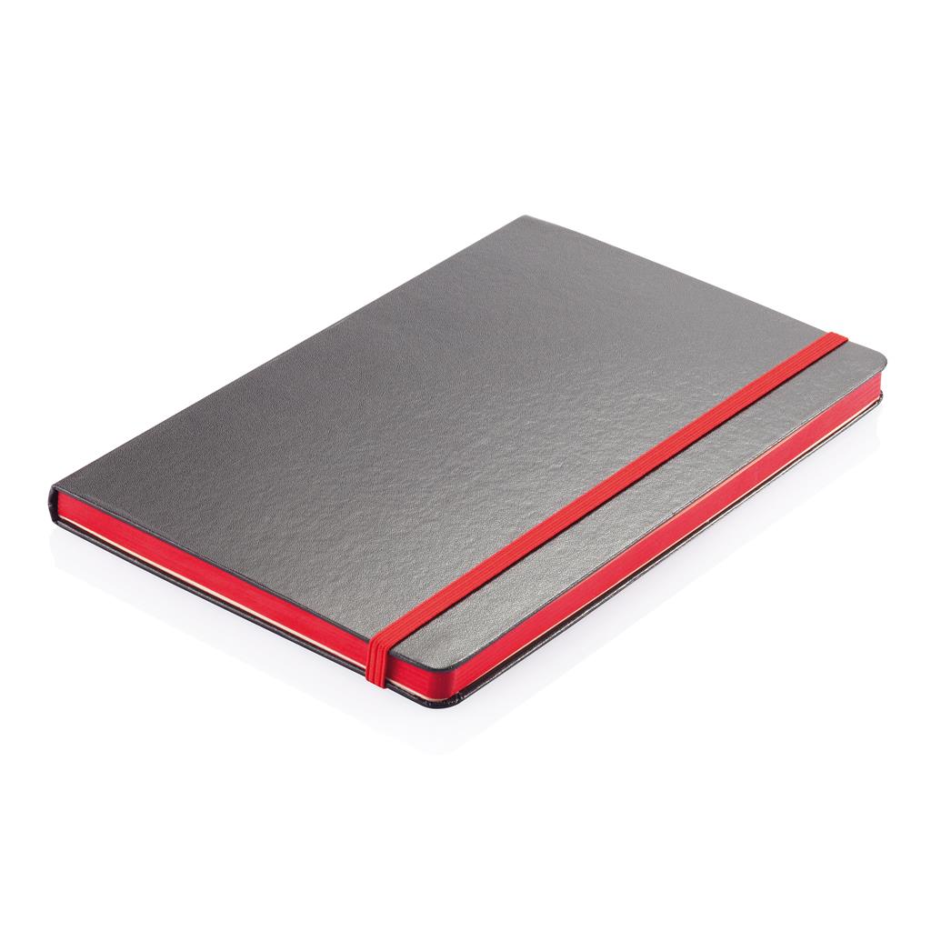 Deluxe hardcover A5 notebook with coloured side - illuminated
