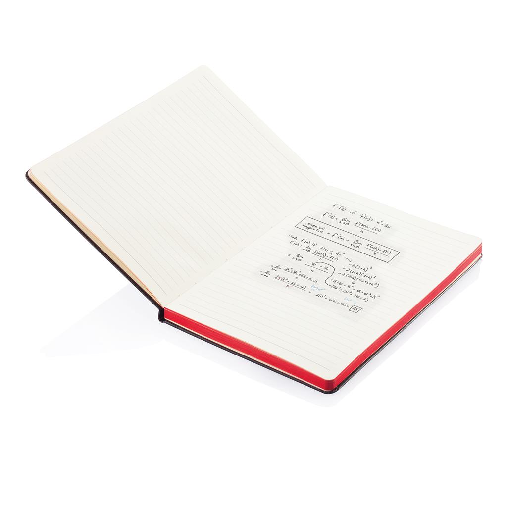 Deluxe hardcover A5 notebook with coloured side - illuminated