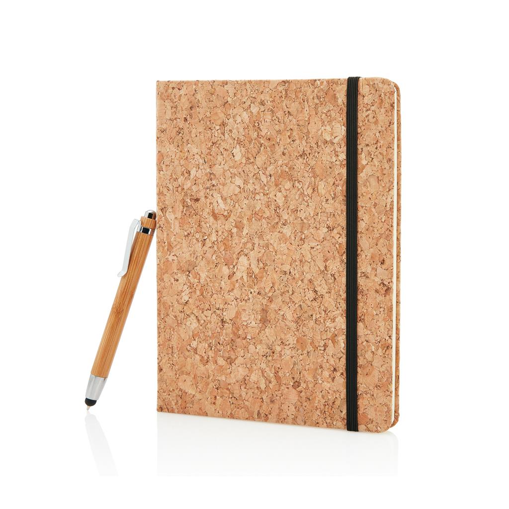 A5 notebook with bamboo pen including stylus - illuminated