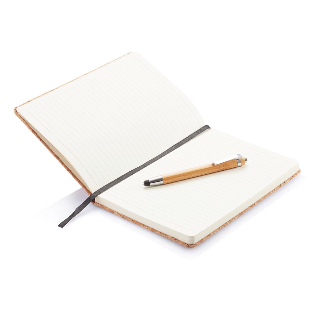 A5 notebook with bamboo pen including stylus - illuminated