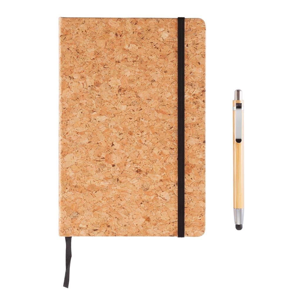 A5 notebook with bamboo pen including stylus - illuminated