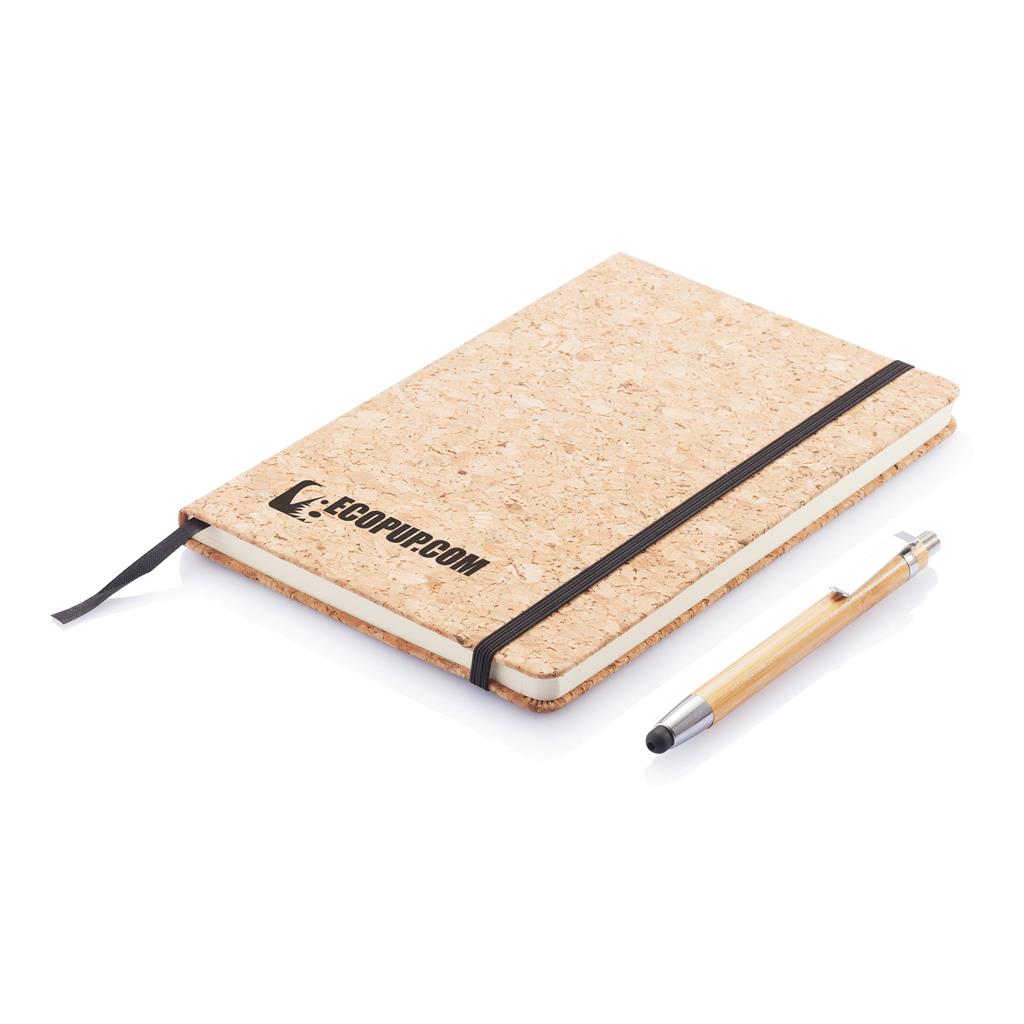 A5 notebook with bamboo pen including stylus - illuminated